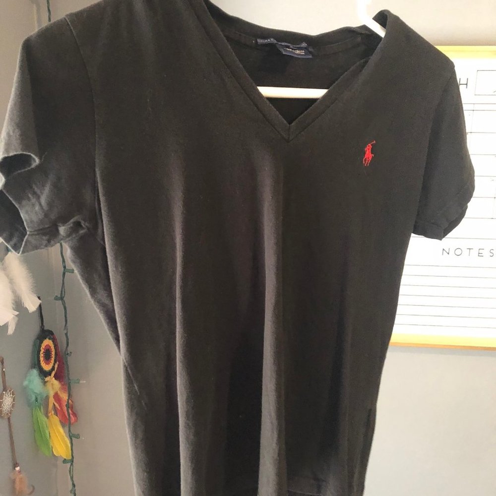 Women's Ralph Lauren Black V-Neck